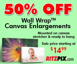 Get 50% Off Canvas Prints