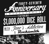 Forty-Seventh Anniversary Sweepstakes Featuring $1,000,000 Roll with Jane''s Addiction & Rocksmith 