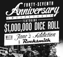 Forty-Seventh Anniversary Sweepstakes Featuring $1,000,000 Roll with Jane''s Addiction & Rocksmith Forty-Seventh Anniversary Sweepstakes Featuring $1,000,000 Roll with Jane''s Addiction & Rocksmith