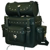 Leather Motorcycle Touring Packs with Roll Bags