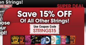 Save 15% OFF Of All Other Strings!