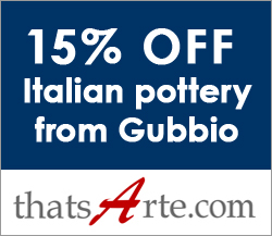 15% discount on Italian handmade pottery from Gubbio