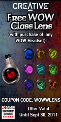 Free World of Warcraft Class Lens with purchase of a Sound Blaster World of Warcraft Wireless Headset