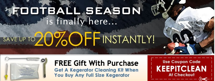 Free Kegerator Cleaning Kit at Compact Appliance with purchase of Full Size Kegerator