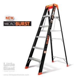Get free shipping on the Little Giant MicroBurst Fiberglass Ladder