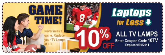 Get 10% off all TV lamps