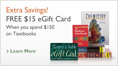 Get a free $15 eGift card when you spend $150 on Textbooks