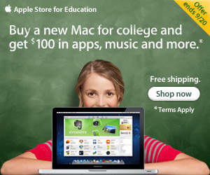 Buy a new Mac for college and get $100 in apps, music and more