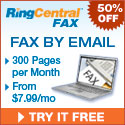 RingCentral Fax 50% Off First Month Any Plans