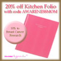 20% off Pink Kitchen Folio at momAgenda PLUS 10% t