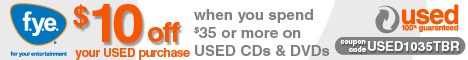$10 OFF Used CD's & DVD's