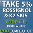 5% Off All K2 and Rossignol Skis