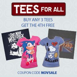 Buy 3 Tees Get 1 Free