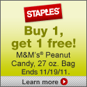Free M&M's Peanut Candy 27 oz. Bag