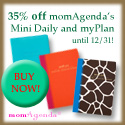35% off momAgenda's Mini Daily and myPlan until 12/31!