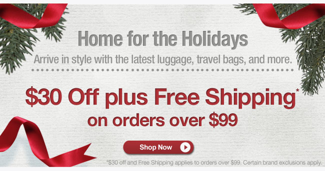 $30 off + free shipping