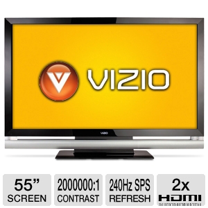 $500 Off Vizio VF551XVT 55 Inch 240Hz SPS Smart Dim True LED TV