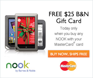 Free $25 B&N Gift Card when you buy any NOOK with your MasterCard