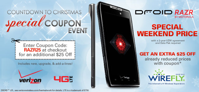 $25 off DROID RAZR