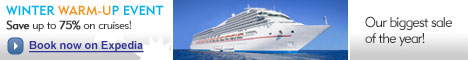 Winter Warm-up Event! Save up to 75% on cruises with Expedia! - Expires 2/29/2012
