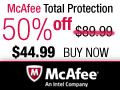 50% Off McAfee Total Protection 2012