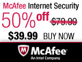 50% OFF McAfee Internet Security 2012