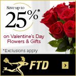 Save up to 25% on Valentine's Day flowers and plants