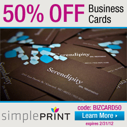 50% off all business card order