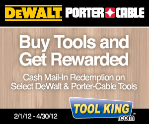 Cash Mail-In Redemption on Select Porter-Cable & DeWalt Tools