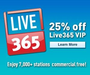 Get 25% off Live365 VIP