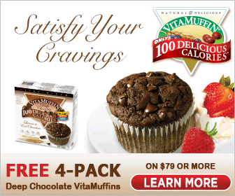 Free 4-Pack Deep Cholocolate VitalMuffins on $79 or More