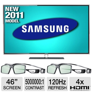$560 Off Samsung 46 3D LED HDTV UN46D6400