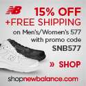 15% off + Free Shipping on Men and Women’s shoe style 577
