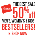 50% off Men's, Women's and Kids' Best Sellers