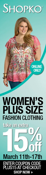 15% off Women's Plus Clothing
