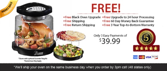 Get the Black NuWave Oven upgrade and shipping for FREE