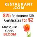 $25 Gift Certificates for $2