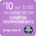 Save $10 off your next $100 or more home decor purchase