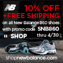 10% off + FS on all New Balance 860 shoes