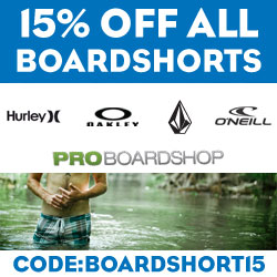 15% Off all Boardshorts