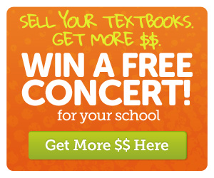 Win a FREE Concert for selling your textbooks