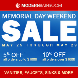 Save up to 10% at Modern Bathroom's Memorial Day Sale
