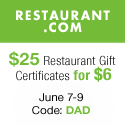 $25 gift certificates for only $6