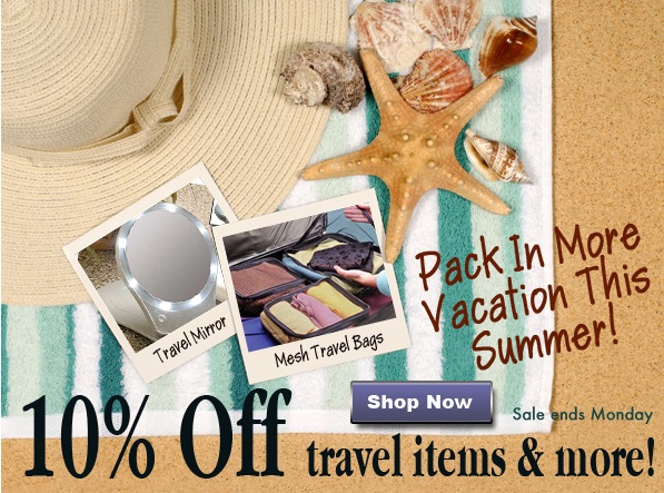 10% Off Travel Gear and 10% Off Sitewide savings