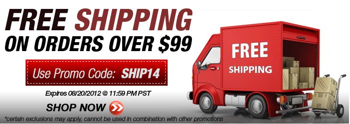 Free Shipping when you spend $99 or more