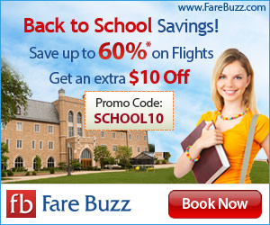 Additional $10 off all domestic flights