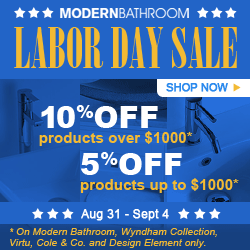 Save up to 10% on select brands at Modern Bathroom's Labor Day Sale