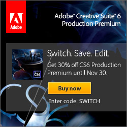 30% off Adobe CS6 Production Premium