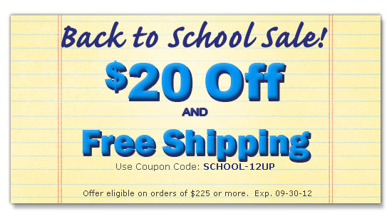 $20 off plus free shipping