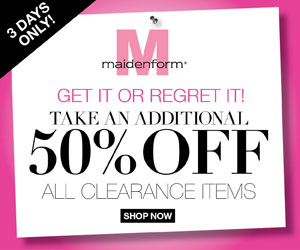 Save an Extra 50% off all styles in the Clearance Section